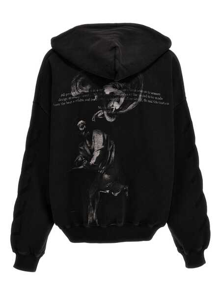 Bluze de trening Off-White Off-White St. Matthew Over Cotton Hoodie Sweatshirt Black Barbati (BM 17980968) 2