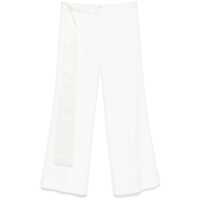 Pantaloni casual Victoria Beckham 'Satin Waistband' Pants Femei