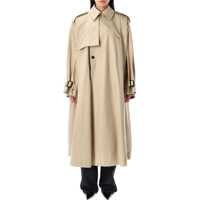 Paltoane Saint Laurent Cotton Twill Cape Trench Coat Femei