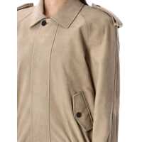 Bomber jacket Dama - Bomber jacket Saint Laurent Saint Laurent Nubuck Bomber Jacket GREY LIGHT Femei (BM 17982138) - B-mall.ro