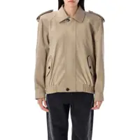 Bomber jacket Saint Laurent Nubuck Bomber Jacket Femei