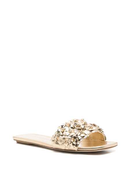 Pantofi cu toc Stuart Weitzman Stuart Weitzman Meadow Flat Slide GOLDEN PLATINO Femei (BM 17982177) 2