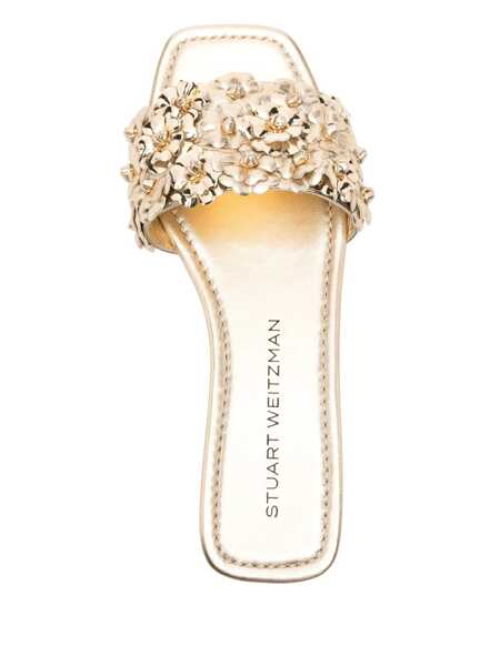 Pantofi cu toc Stuart Weitzman Stuart Weitzman Meadow Flat Slide GOLDEN PLATINO Femei (BM 17982177) 4