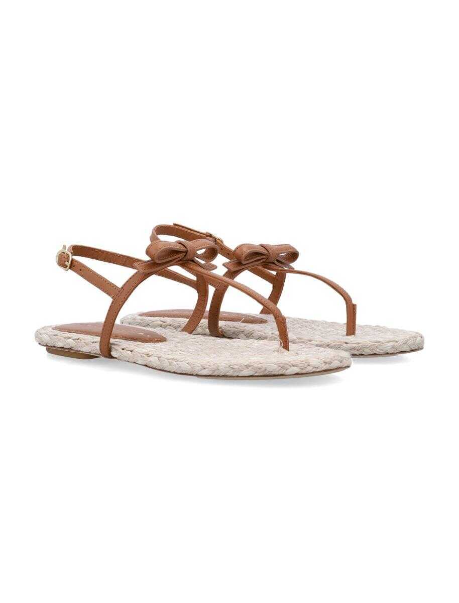 Espadrile Stuart Weitzman Stuart Weitzman Felicity Espadrillas Thong Sandals MACCHIATO NATURAL Femei (BM 17982183) 2