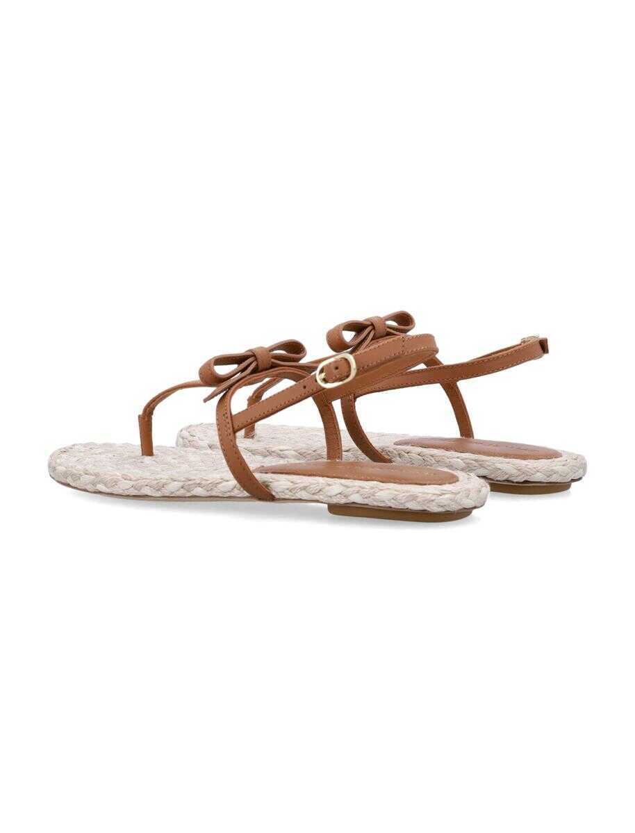Espadrile Stuart Weitzman Stuart Weitzman Felicity Espadrillas Thong Sandals MACCHIATO NATURAL Femei (BM 17982183) 4