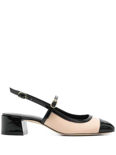 Pantofi cu toc Stuart Weitzman Stuart Weitzman Maeve Mary Jane Slingback BEIGE BLACK Femei (BM 17982186) 1