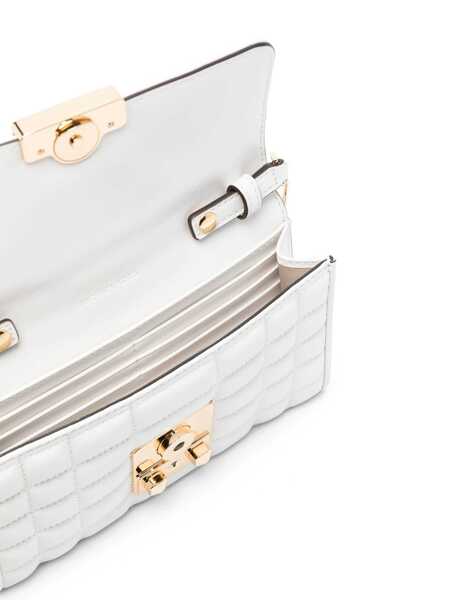 Portofele Michael Kors Michael Kors Tribeca Leather Wallet On Chain WHITE Femei (BM 17982348) 5