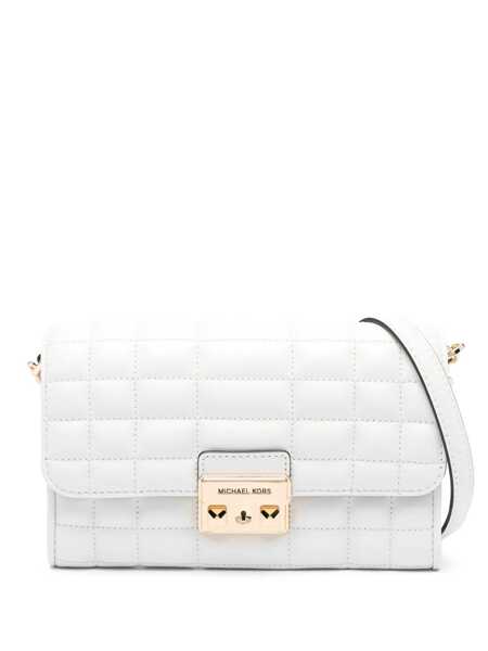 Portofele Michael Kors Michael Kors Tribeca Leather Wallet On Chain WHITE Femei (BM 17982348) 1