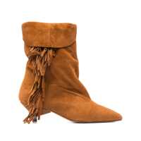 Bocanci Gisel Moire Ariana Low Heels Ankle Boots Femei