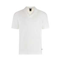 Tricouri Polo Boss Cotton And Linen Polo Shirt Barbati