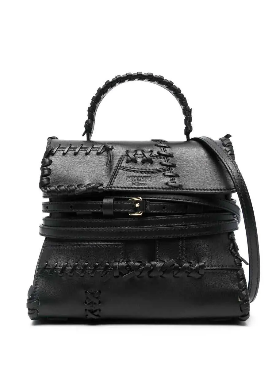 Genti de mana Moschino Moschino Leather Tote Bag Black Femei (BM 17984328) 1