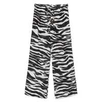 Pantaloni casual The Attico Semi-Sheer Zebra Print Pants Femei