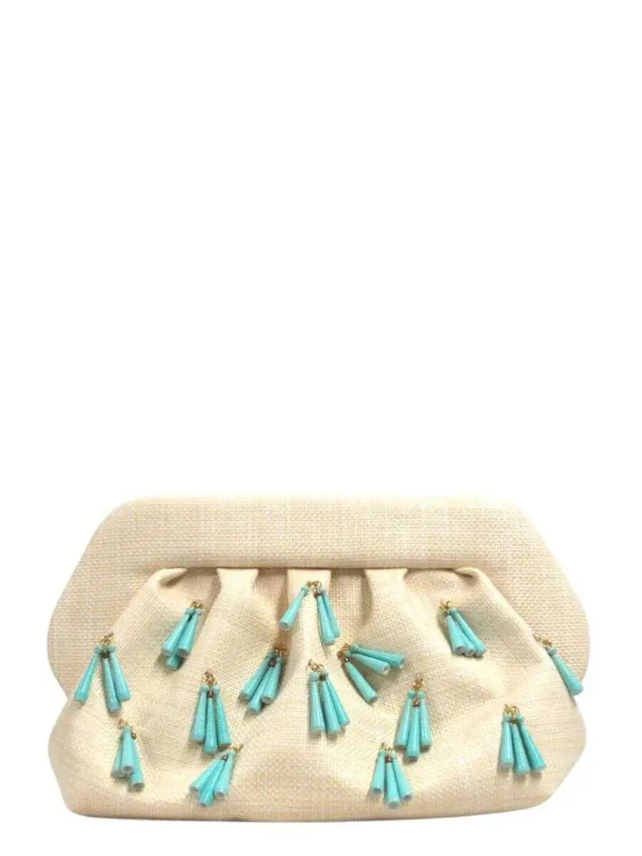 Genti de mana THEMOIR Themoir Clutch Bios Paper Fringe Burro Beige Femei (BM 17984376) 1