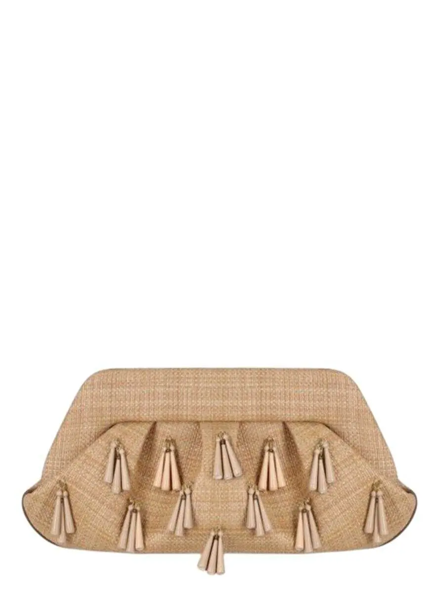 Genti de mana THEMOIR Themoir Clutch Emera Paper Fringes Macadamia BROWN Femei (BM 17984379) 1