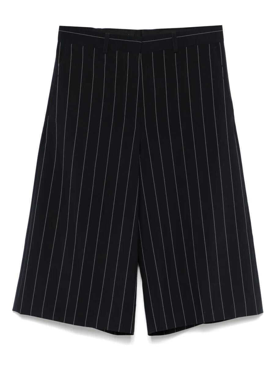 Pantaloni casual Stella McCartney Stella McCartney Pinstriped Tailored Shorts Black Femei (BM 17984418) 1