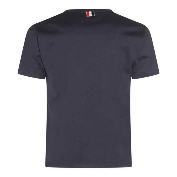 Topuri Thom Browne Thom Browne T-Shirts And Polos BLUE Barbati (BM 17986458) 2