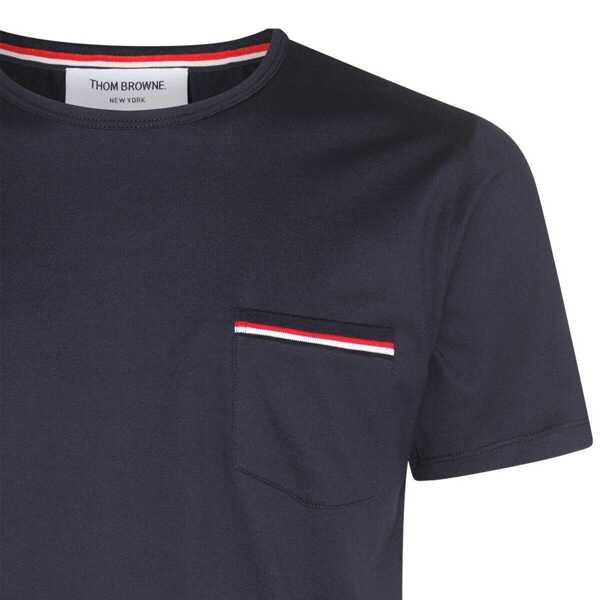 Topuri Thom Browne Thom Browne T-Shirts And Polos BLUE Barbati (BM 17986458) 3