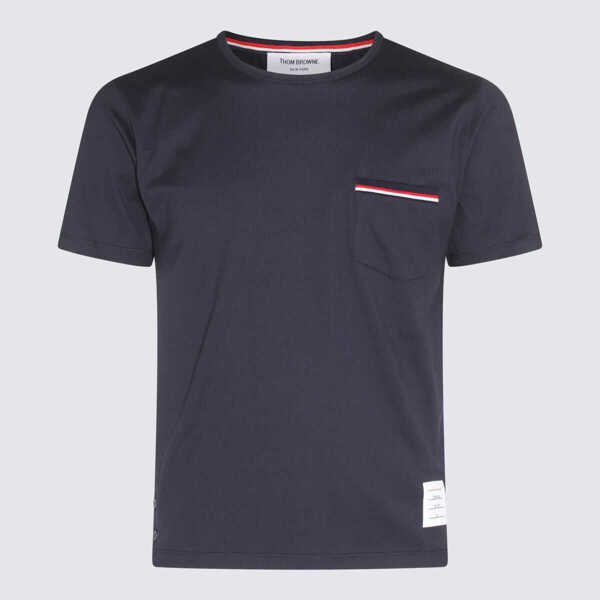 Topuri Thom Browne Thom Browne T-Shirts And Polos BLUE Barbati (BM 17986458) 5