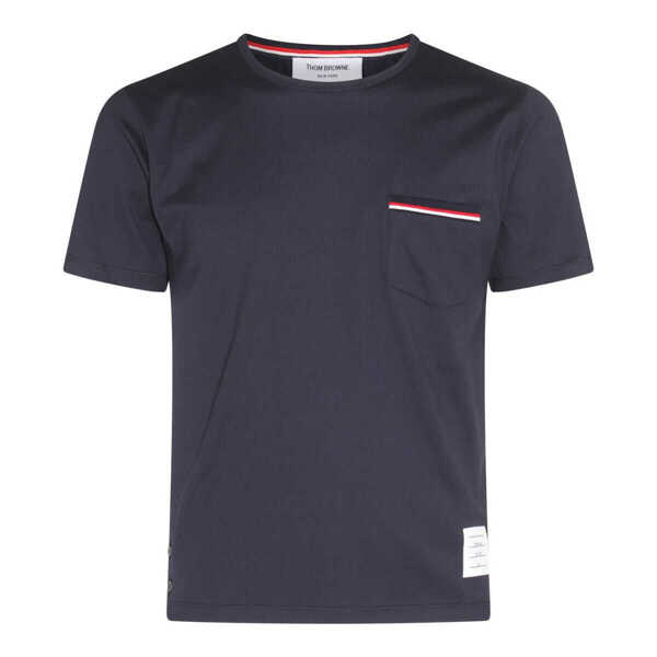 Topuri Thom Browne Thom Browne T-Shirts And Polos BLUE Barbati (BM 17986458) 1