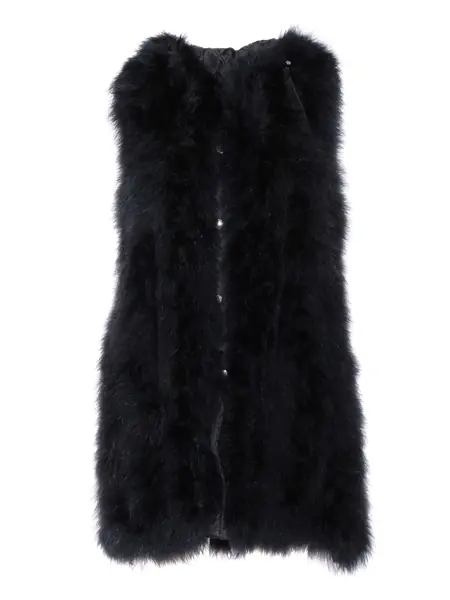 Geci Ermanno Scervino Natural feather vest Black   Femei (BM 17988051) 1