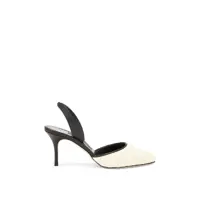Pantofi cu toc Manolo Blahnik Casam 70 Raffia Pumps Femei