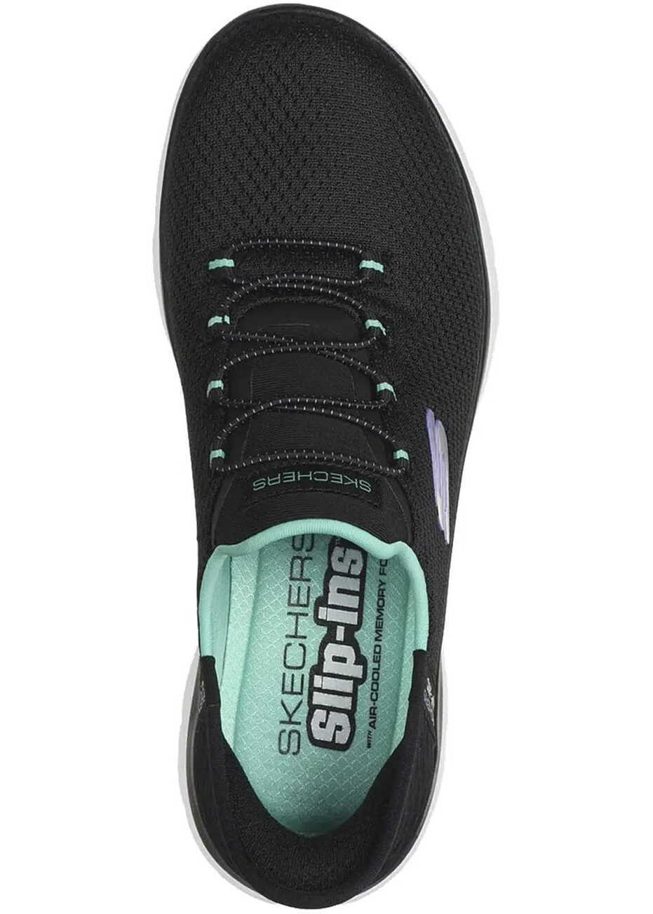 Sneakers SKECHERS Slip-ins Summits - Diamond Dream Black/Turquoise Black/Turquoise Femei (BM 17989579) 4