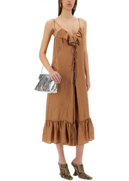 Rochii casual Dries Van Noten Petticoat Dress With Ruffles NUDE Femei (BM 17989675) 2
