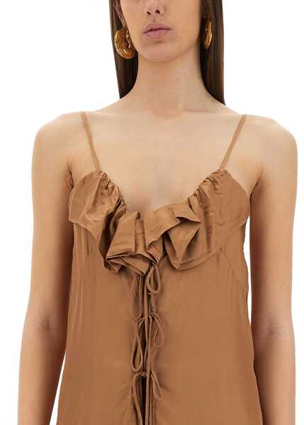 Rochii casual Dries Van Noten Petticoat Dress With Ruffles NUDE Femei (BM 17989675) 4