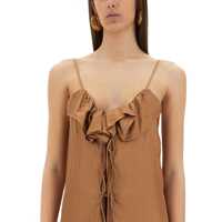 Rochii casual Dries Van Noten Dama - Rochii casual Dries Van Noten Petticoat Dress With Ruffles NUDE Femei (BM 17989675) - B-mall.ro