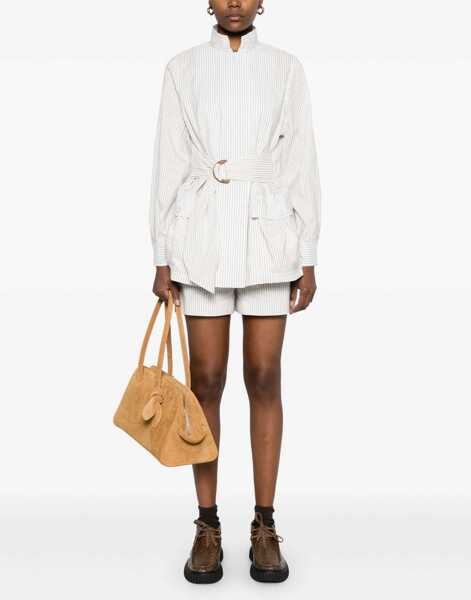 Bluze Fendi Cotton And Silk Blouson BEIGE Femei (BM 17989687) 2