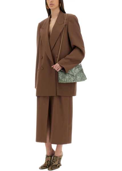 Fuste casual Dries Van Noten Wool Skirt With Belt BROWN Femei (BM 17989693) 2