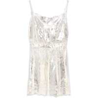 Bluze Laminated Pleated Satin Top Femei