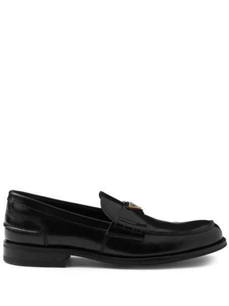 Mocasini Prada Prada Brushed Leather Loafers Black Barbati (BM 17990271) 1