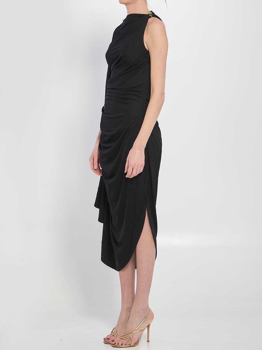 Rochii Bottega Veneta Draped Dress Black Femei (BM 17990295) 2