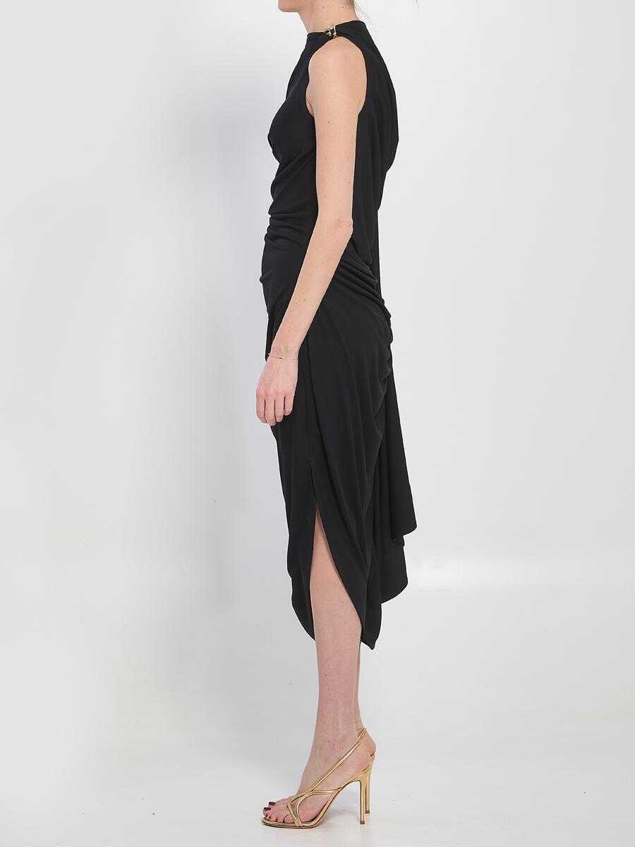 Rochii Bottega Veneta Draped Dress Black Femei (BM 17990295) 3