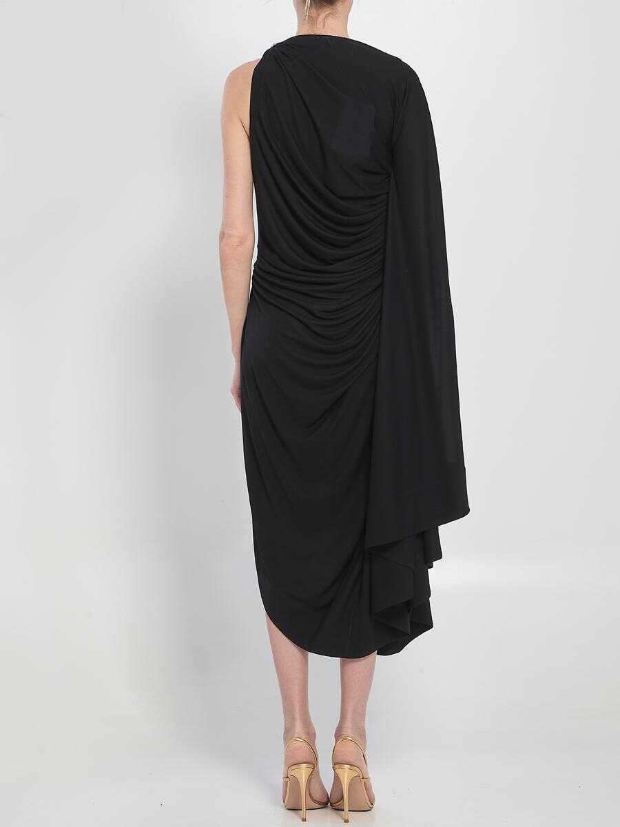 Rochii Bottega Veneta Draped Dress Black Femei (BM 17990295) 4