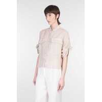 Camasi 120% LINO Dama - Camasi 120 LINO 120 Lino Shirt Brown Femei (BM 17990565) - B-mall.ro