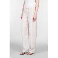 Pantaloni casual 120% LINO Dama - Pantaloni casual 120 LINO 120 Lino Pants Beige Femei (BM 17990568) - B-mall.ro