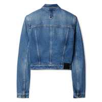 Geci Dama - Geci Off-White Off-White Cropped Denim Jacket BLUE Femei (BM 17991447) - B-mall.ro