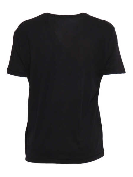 Tricouri Filatures Du Lion V NECK T-SHIRT Black   Femei (BM 17992974) 2