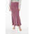 Max Mara Studio Linen Blend Goyali Skirt With Slit Burgundy