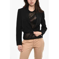 Sacouri Cropped Virgin Wool Blazer With 1-Button Femei