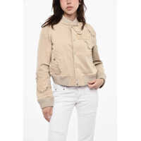 Bomber jacket Cotton Bomber With Floral Applications Femei