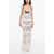 DSQUARED2 Deep Neckline Crochet Maxi Dress White