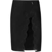 Fuste scurte Virgin Wool Miniskirt With Side Split And Lace Femei