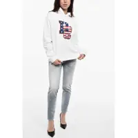 Imbracaminte Dama pagina 393 - Bluze de trening DSQUARED2 Cotton Hoodie With Monogram White Femei (BM 17993761) - B-mall.ro