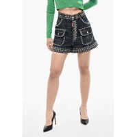 Pantaloni scurti Studded Denim Shorts Femei