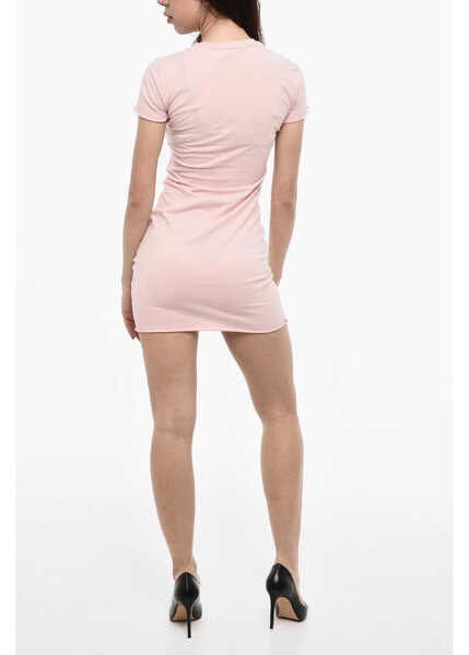 Rochii scurte DSQUARED2 Cotton Mini Dress With Logo-Print Pink Femei (BM 17993788) 2