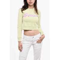 Bluze de trening Cropped Crew-Neck Sweatshirt With Frontal Logo Femei