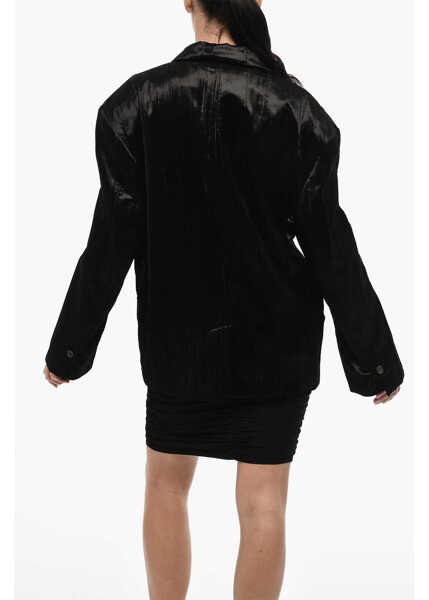 Sacouri DSQUARED2 Oversized Fit Chenille Double Breasted Blazer Black Femei (BM 17993800) 2